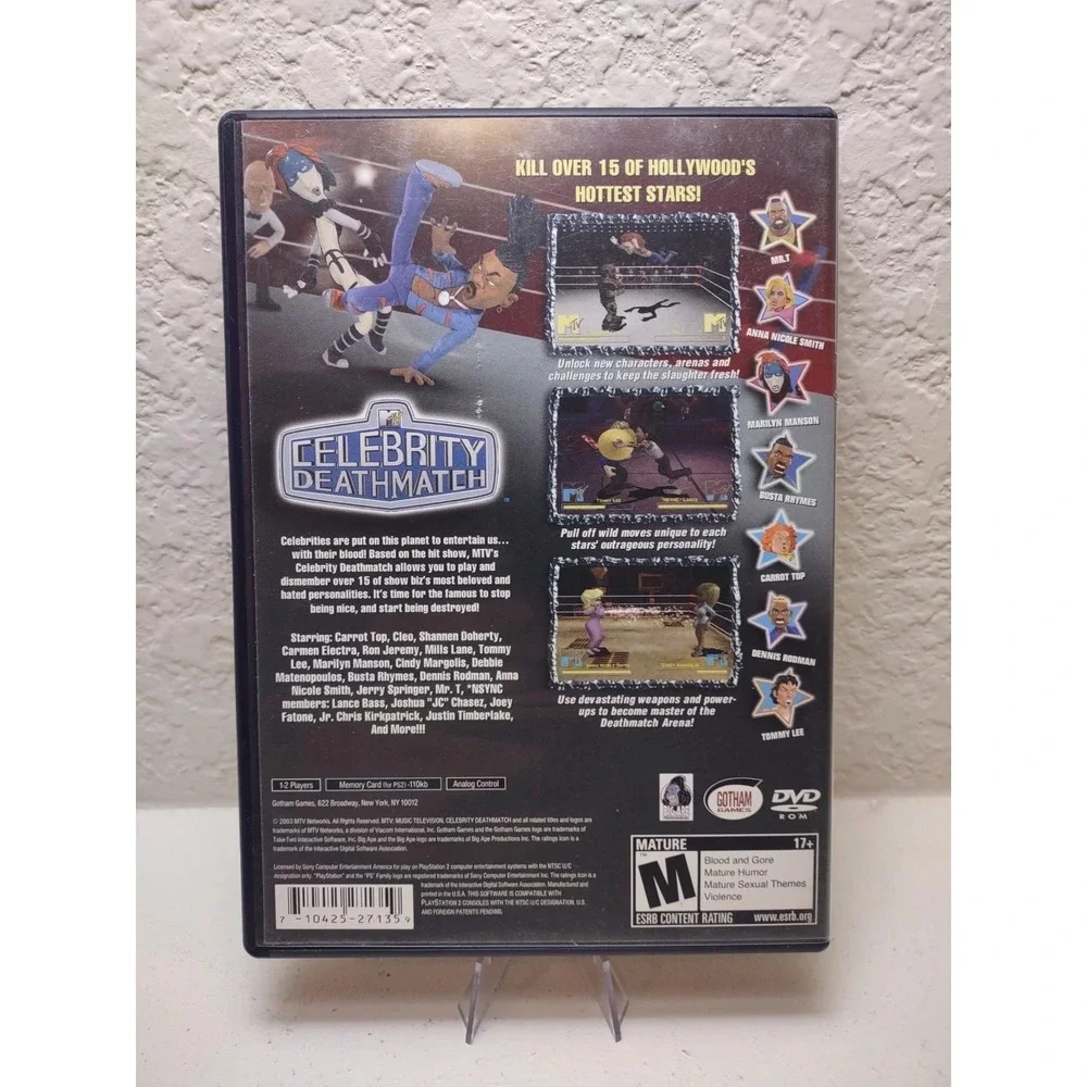 MTV Celebrity Deathmatch Sony PlayStation 2 PS2 Game CIB SLUS-20604 Fighting